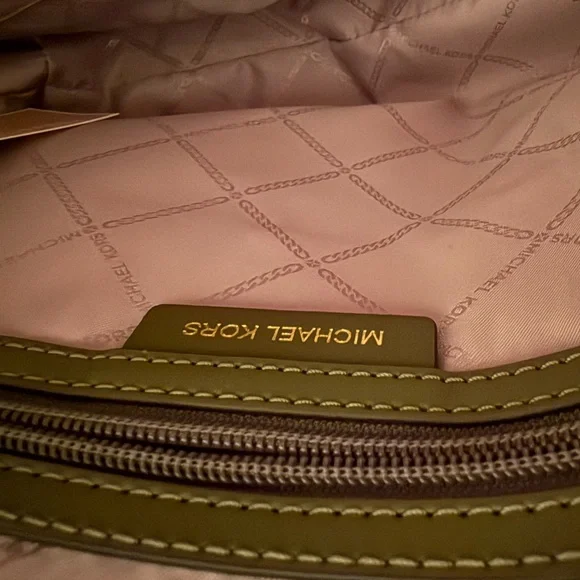 Michael Kors Green Tote with Gold Details